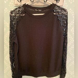 SHEIN sheer sleeved top